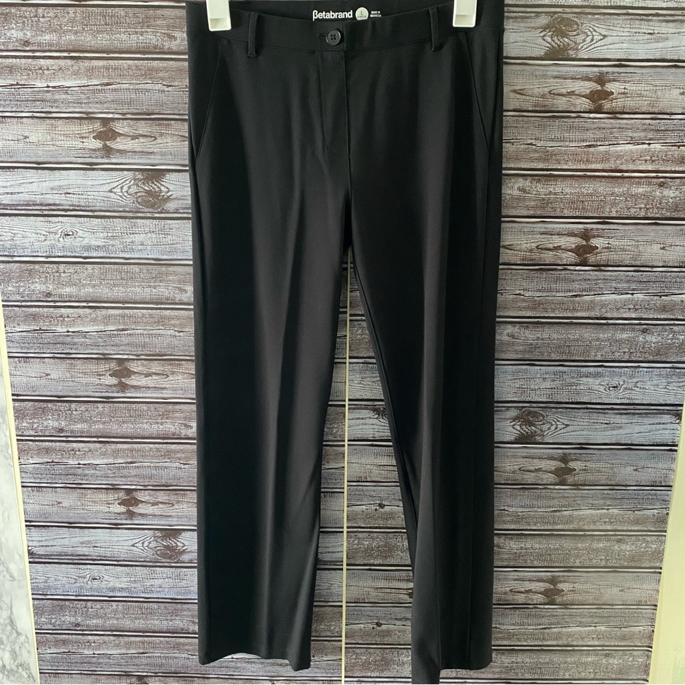 Betabrand Women's Straight‎ Leg Pants Size L Petite